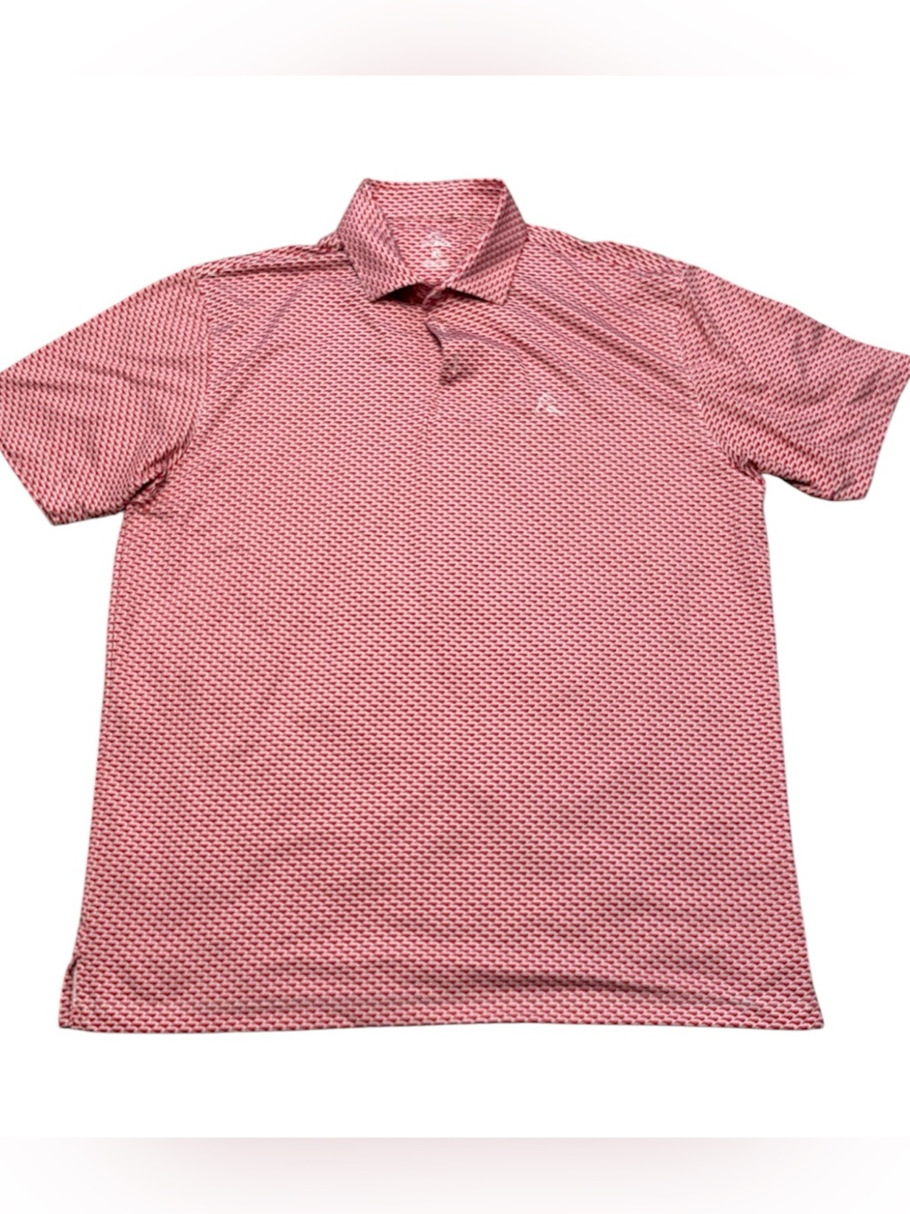 Rhoback Men's red Geo-Pattern Polo XL